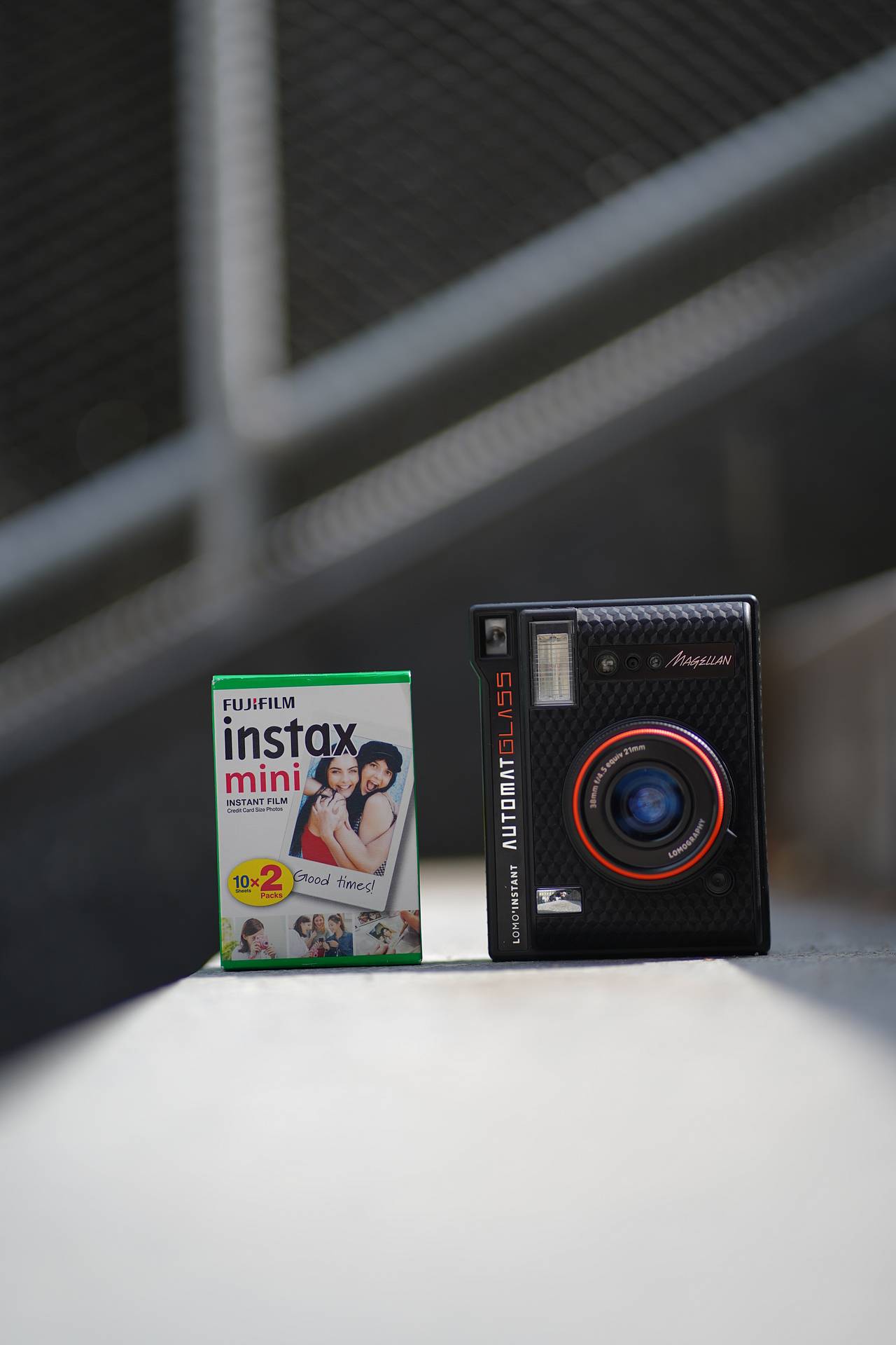 Uses Fujifilm Instax Mini film, the most affordable and widely available Instax film on the market.