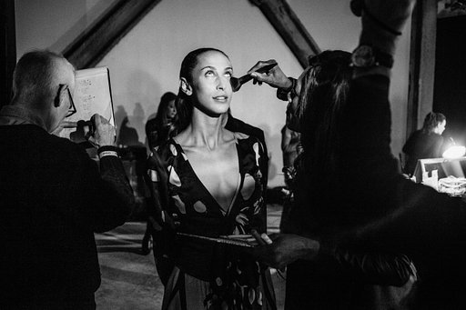Christopher Logan backstage at NYC Fashion Week with the Neptune Convertible Art Lens System